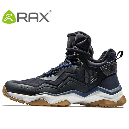 RAX Winter Men's and Women's Hiking Shoes Snow Boots Waterproof Leather Sports Shoes Super Warm Men's Outdoor Work Boots