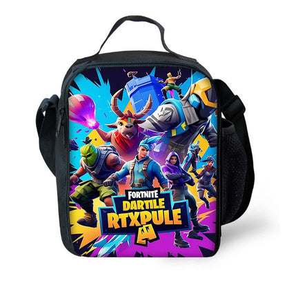Classic Game Fortnite Child Insulated Large Capacity Bag for Boys & Girls Student Outdoor Picnic Reusable Thermal Cooler Lunch Box