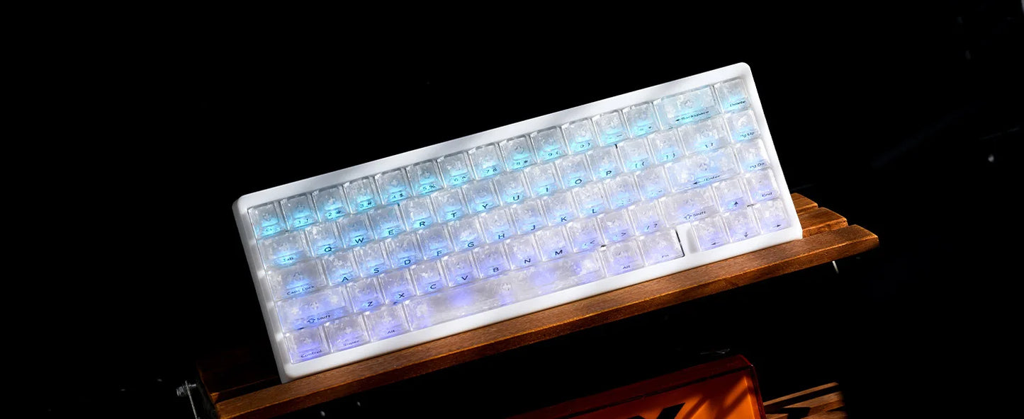 Teclado mecânico XVX M67 JadeStone com teclas IMD-Tech, hot-swappable, gasket, tri-mode, RGB personalizado, sem fios, 65%