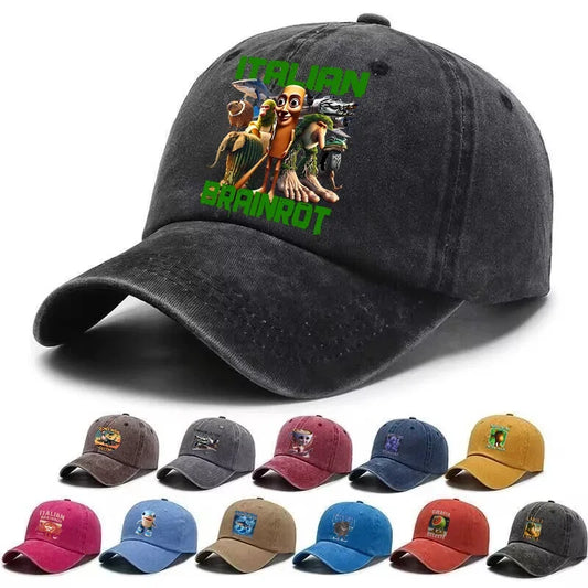 Italian Brainrot Women Men Hats Children's Baseball Cap Accessories Cap Boy Girl Caps Adjustable Men Trucker Sunhat Kids Gift