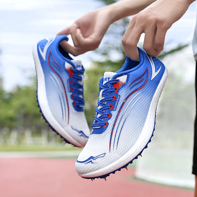 High Quality Men Women Track and Field Shoes Youth Anti-Slip Sneakers Outdoor Professional Jumping Running Shoes Student Trainers