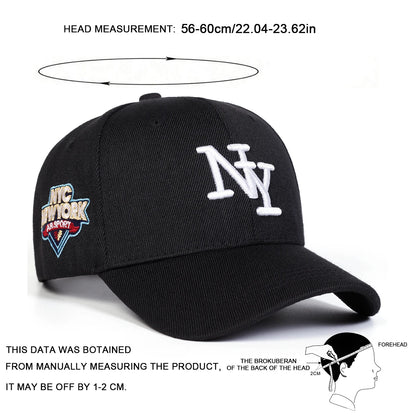 Unisex NY Letter Embroidery Baseball Caps Spring Autumn Outdoor Adjustable Casual Hats Sunscreen Hat Sports Cap
