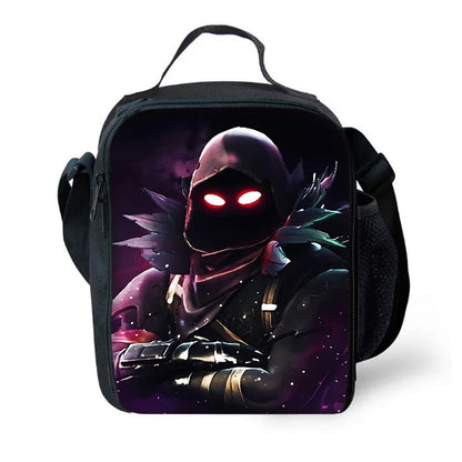 Classic Game Fortnite Child Insulated Large Capacity Bag for Boys and Girls Student Outdoor Picnic Reusable Thermal Cooler Lunch Box