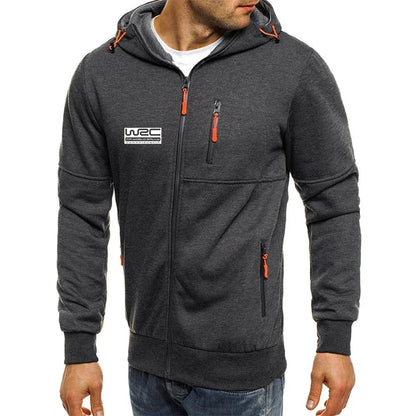 New Spring Autumn Men's World Rally Championship WRC Logo Printing Fashion Hooded Streetwear Casual Zipper High Quality Hoodies, Produit gaming premium Fraquane
