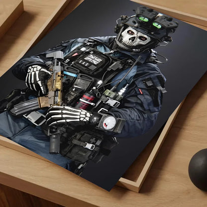 COD Call Of Duty G-Ghosts Poster Self-adhesive Art Waterproof Paper Sticker Coffee House Bar Room Wall Decor
