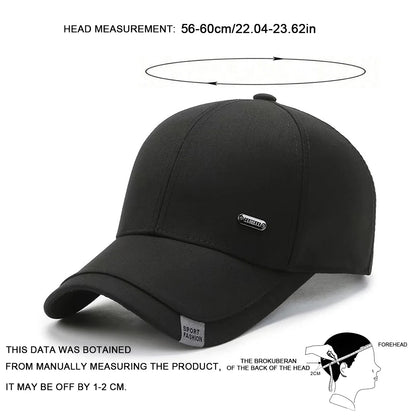Unisex-Baseballcap mit kleinem Eisen-Label, verstellbare Casual-Outdoor-Kappe für Frühling und Herbst, Sonnenschutz-Sportcap