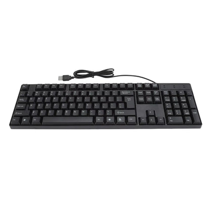 104-Tasten-USB-Tastatur mit Kabel, Englisch/Russisch/Spanisch/Französisch, ergonomisches Design, Gaming-Tastatur für Büro, Laptops und Desktops