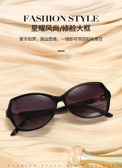 -75 -100 +125 Women Sunglasses Polarized Myopia Elegant Diamond-Embedded Frame Small Sunset Sunglasses Hyperopia Customization