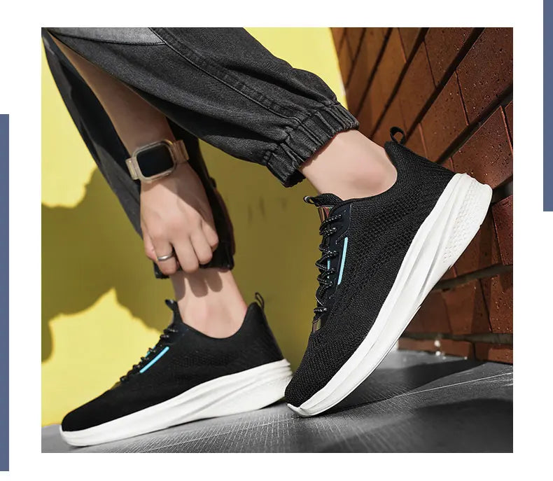 Leather Men's Sneakers Trendy Casual Italian Breathable Leisure Male Sneakers Non-Slip Footwear Men Vulcanized Shoes
