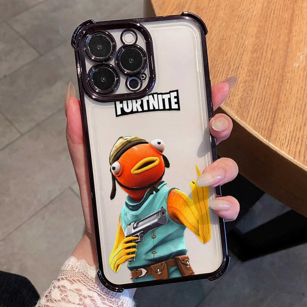 Anime Fortnite Game Plating Phone Case For Xiaomi Redmi A7 15 A3 15C 14C K50 A1 Note 15 14 13 12 12s Pro Plus 4G 5G Anti Fall