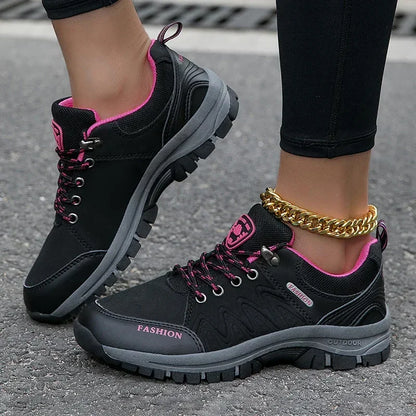 Zapatillas de senderismo para mujer, calzado deportivo outdoor antideslizante, cómodo para caminar, escalar y hacer jogging