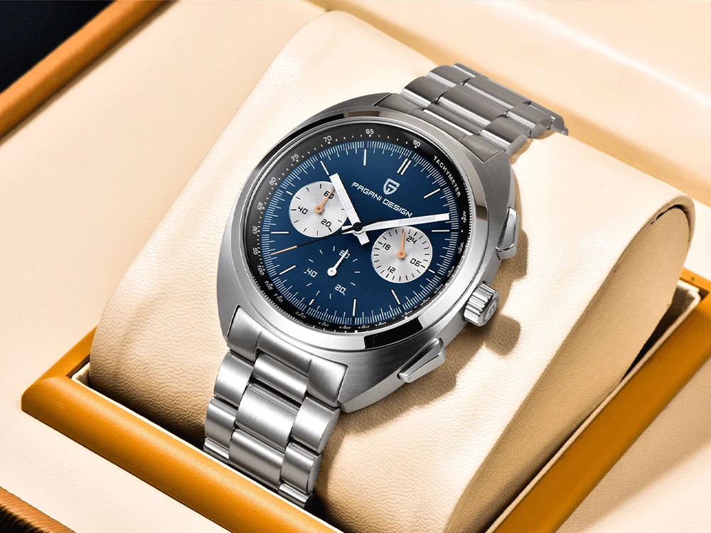 Pagani Design 2026 Fashion Men's Quartz Watch Top Brand Luxury Sapphire VK63 Men's Chronograph All-Steel Diving Relógios Masculino