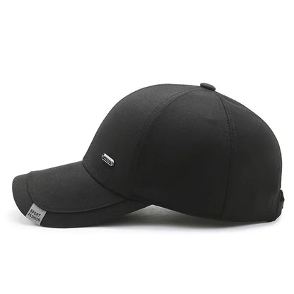 Unisex-Baseballcap mit kleinem Eisen-Label, verstellbare Casual-Outdoor-Kappe für Frühling und Herbst, Sonnenschutz-Sportcap