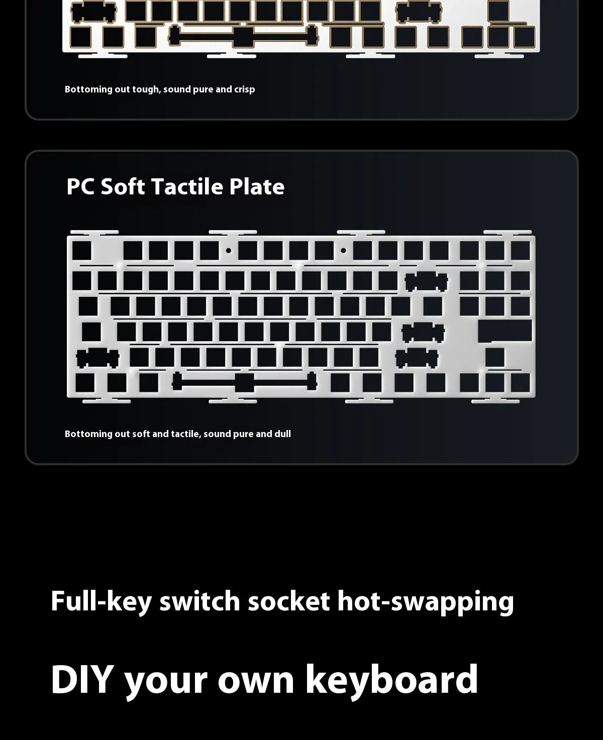 Teclado Mecânico AULA F87 Pro V2, 3 Modos Sem Fios, Bateria de Longa Duração 12000mAh, Hot-Swap, RGB Personalizável, Teclado E-Sports para PC Gaming