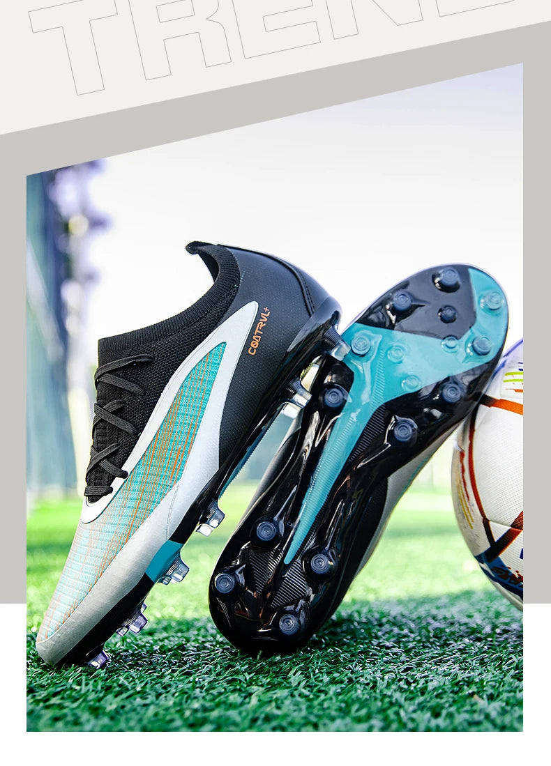 Nouveaux hommes chaussures de Football crampons de Sport adulte respirant antidérapant bottes de Football en plein air longues pointes formation garçons Match confortable