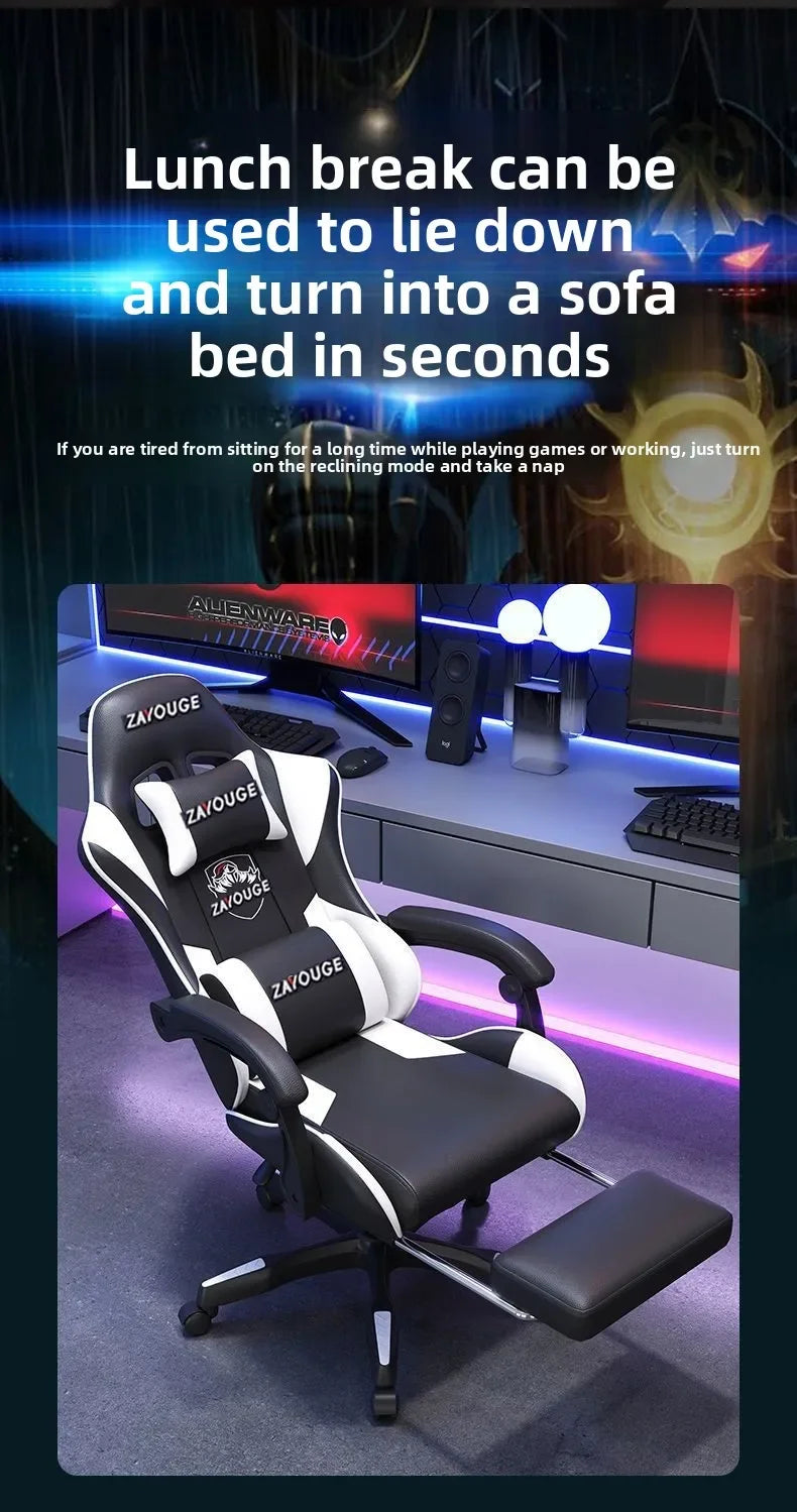 Sedia gaming ergonomica per home office, lunghe sessioni e streamer, regolabile, reclinabile, leggera e resistente