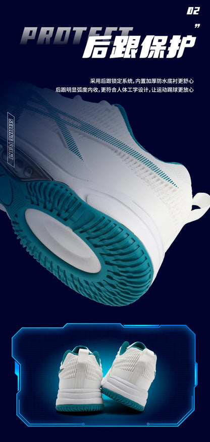Men and Women Badminton Shoes Table Tennis Shoes for Volleyball Handball Sports Sneakers Anti-Skid Mesh Breathable Field Training