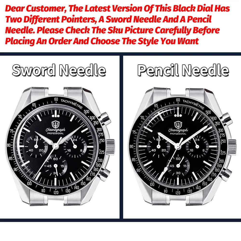 Watchdives New Wd1863 Quarz-Herrenuhr VK63 Chronograph Bubble-Saphirglas Wasserdicht 39Mm Stahl Top-Marke Luxus-Business-Uhr