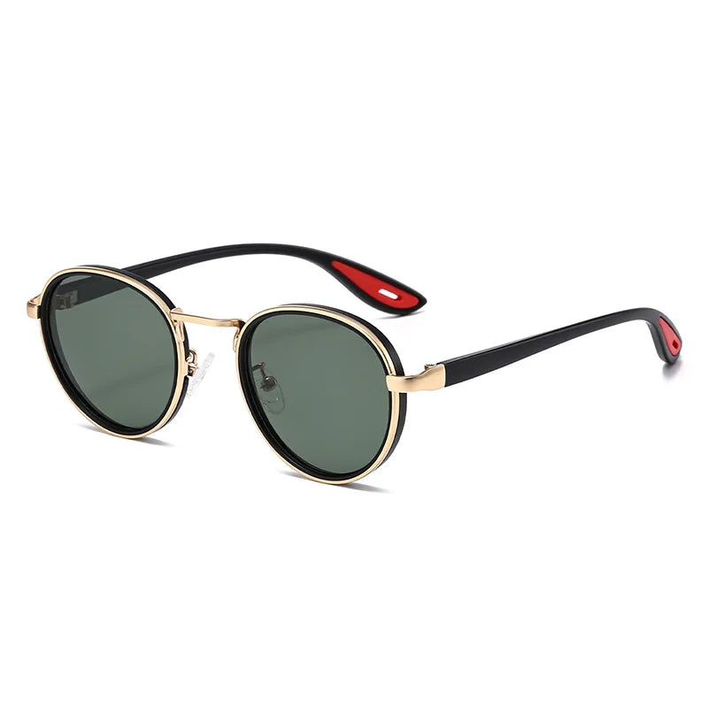 KLASSNUM Round Vintage Sunglasses Men Women 2026 New Punk Fashion Shades Trendy Luxury Brand Casual Anti UV Lens Sun Glasses