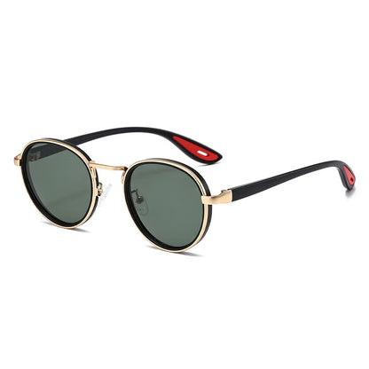 KLASSNUM Round Vintage Sunglasses Men Women 2026 New Punk Fashion Shades Trendy Luxury Brand Casual Anti UV Lens Sun Glasses