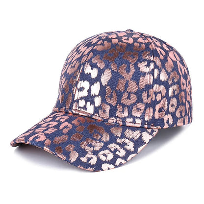 Leopard Print Plain Color Baseball Cap Breathable Sunshade Warm Couple Hat For Forthe four seasons