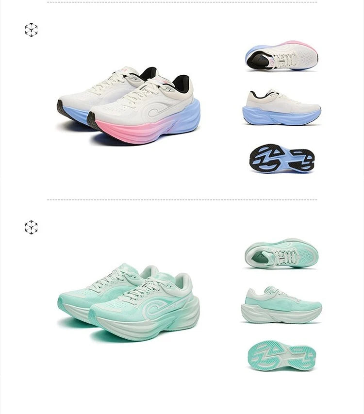 QIAODAN TG1.0 Women's Marathon Running Shoes 2026 New Platform Racing Shock Absorption Soft Long Distance Sneakers QDB022253285