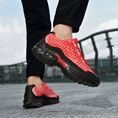 Men's Sports Shoes Lightweight Rebound Soft Sole Fashionable Mesh Breathable Youth Outdoor Running Fitness Training Shoes for Men