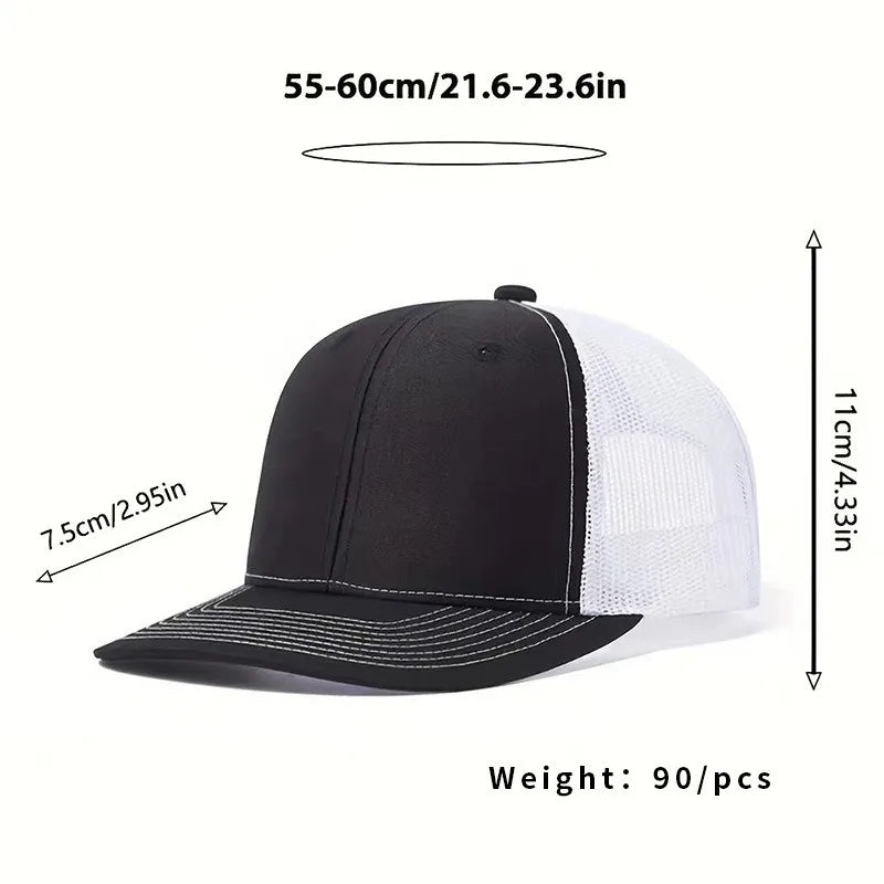 Sunshade soft top Richardson truck driver hat slightly curved baseball cap color blocked flat edge duckbill hat