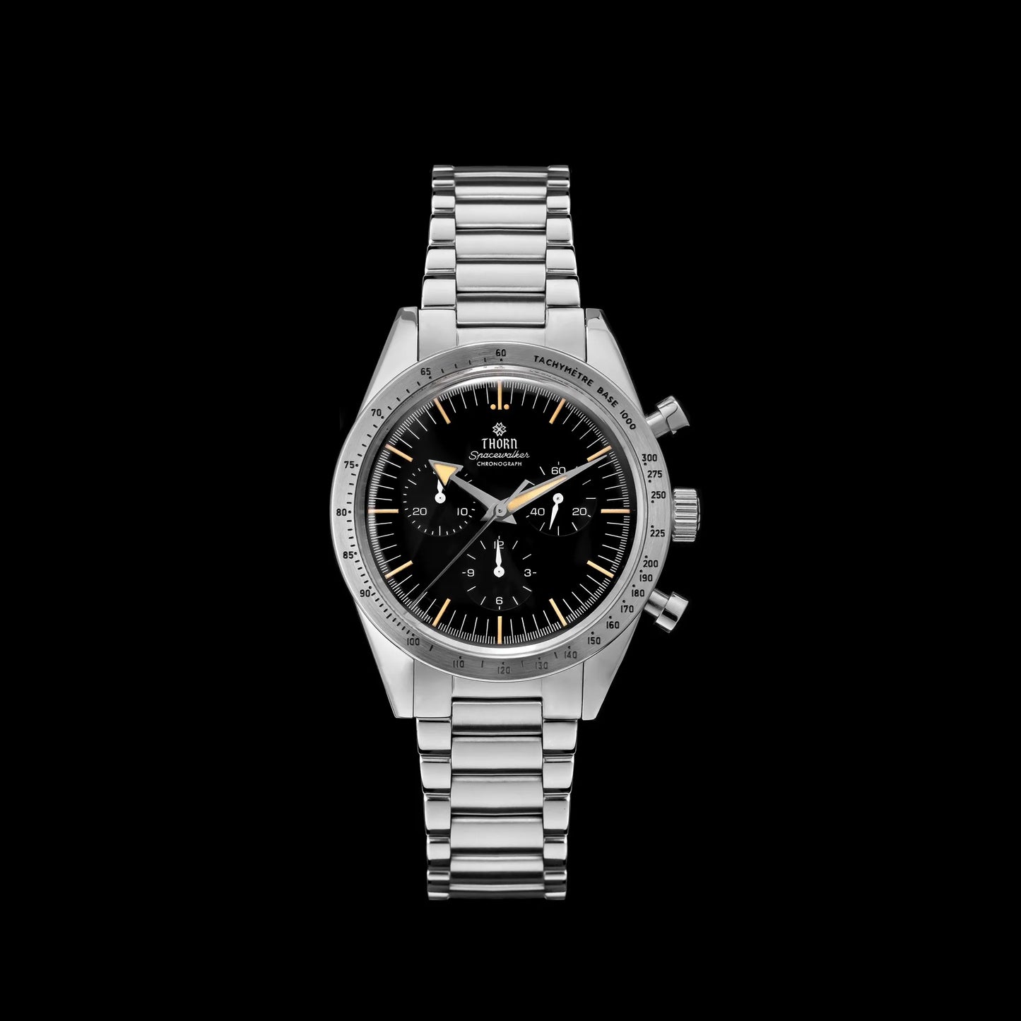 Thron T026 38mm Watch Sapphire Crystal 316L Stainless Steel PT5000/Swiss Ronda Automatic Movement Vintage Style Men's Watch