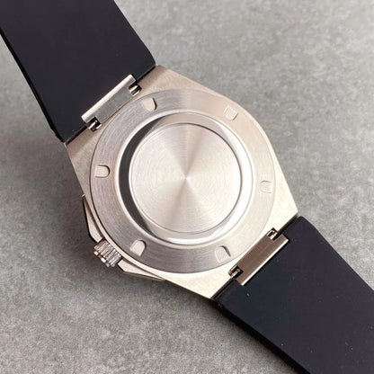 Relógio Mecânico Masculino Tandorio New Black Luxury Business Engineer Style com Vidro de Safira, 100m à Prova de Água, NH35A Automático