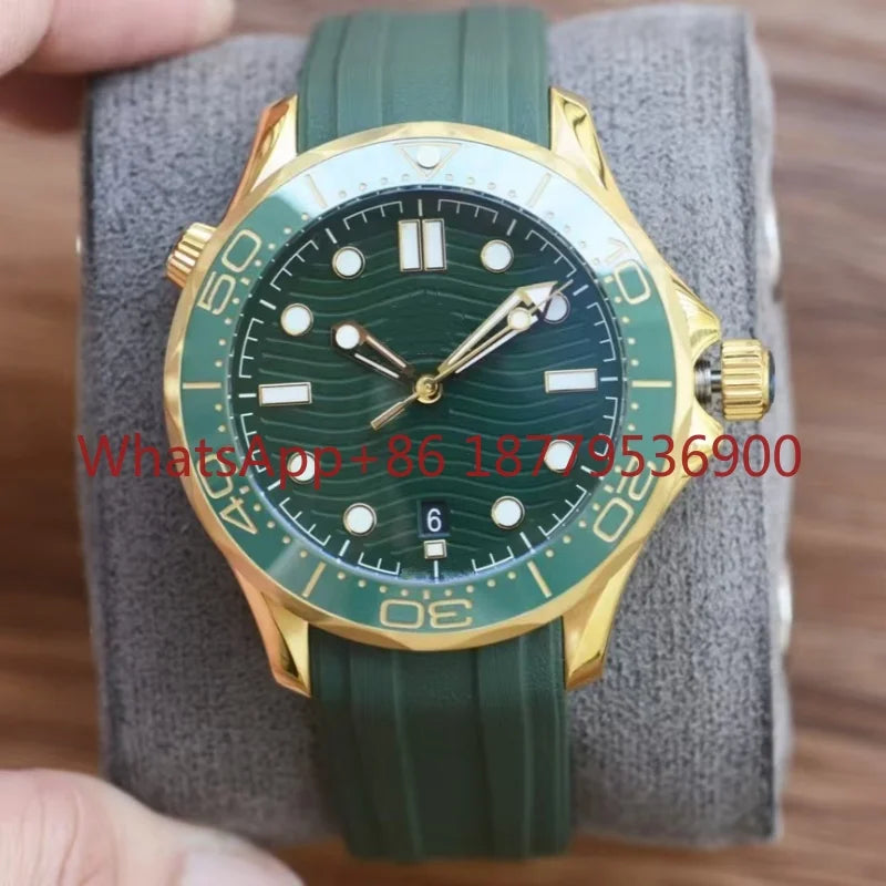 2026 High Quality Men's 904l Stainless Steel Automatic Mechanical 42mm Ceramic Watch Ring Watches Customized