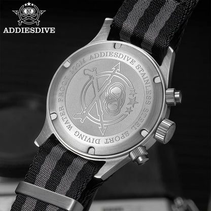 ADDIESDIVE 2025 Nuovi orologi da uomo Panda Eye, orologio al quarzo VK64 rétro di lusso per uomo, cronografo sportivo, impermeabile 100M, luminoso