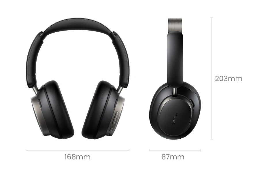 Cuffie wireless UGREEN Studio Pro ANC 48dB – Cuffie over-ear Bluetooth 6.0 Hi-Res LDAC con 120H di autonomia