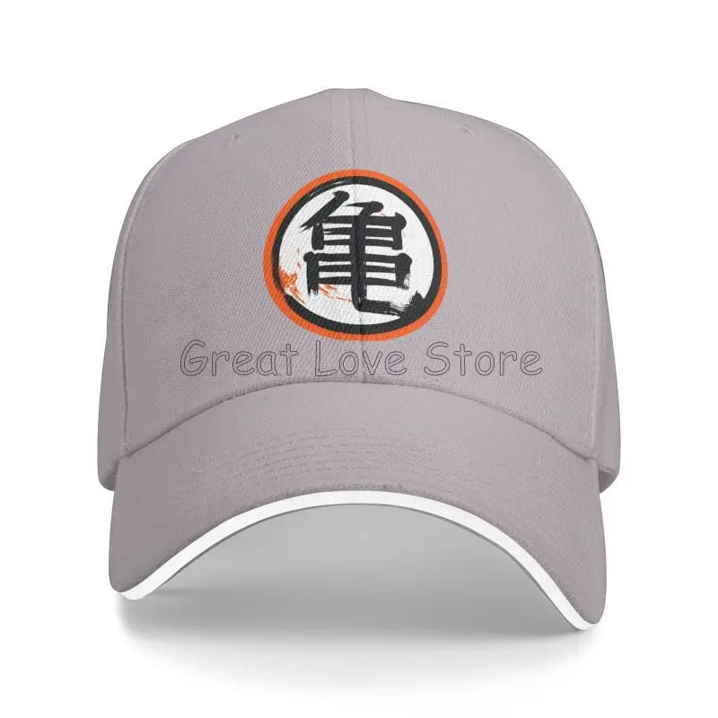 DBZ Kanji Print Baseball Cap Men Adjustable Sun Hat Luxury Trucker Sandwich Cap Women Casual Snapback Bucket Caps Golf Hats