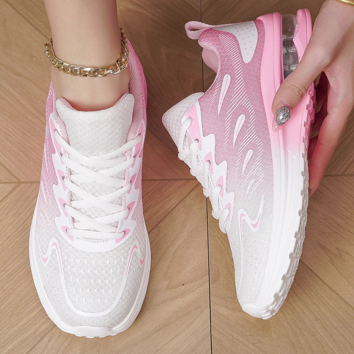 Sneaker Women Walking Shoes Women's Fashion Air Cushion Mesh Breathable Tennis Sport Shoes