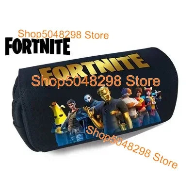 Estuche grande de lona kawaii para lápices, estuche para bolígrafos para niños y niñas, estampado Fortnite, material escolar, papelería para adolescentes, regalo de cumpleaños