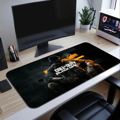 COD Call Of Duty Black Ops 6 Ghost For PC Large MousePads Desk Gaming Mouse Pad Stitched Edges Non-Slip Rubber Base Extended