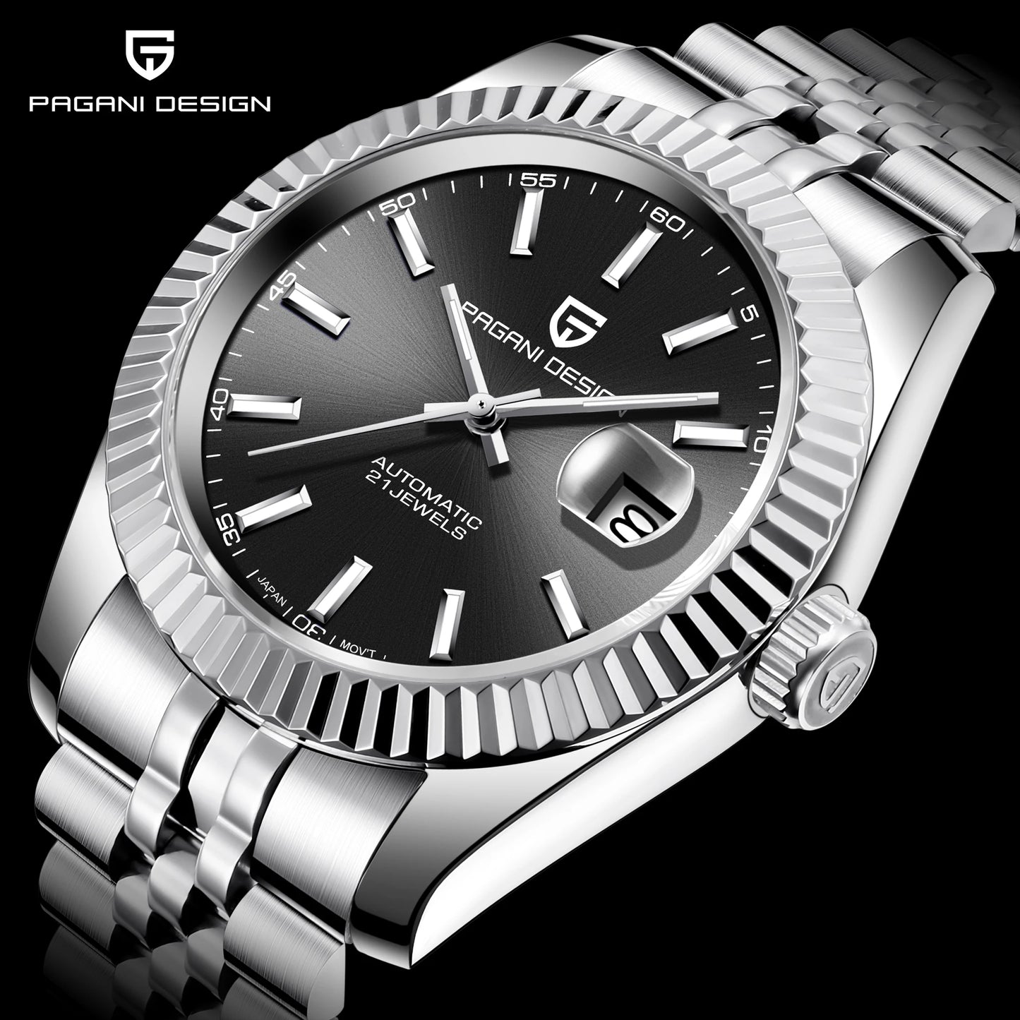 Relojes PAGANI DESIGN 2026 nuevos de lujo en oro y plata, relojes mecánicos para hombre, acero inoxidable, cristal de zafiro, reloj automático