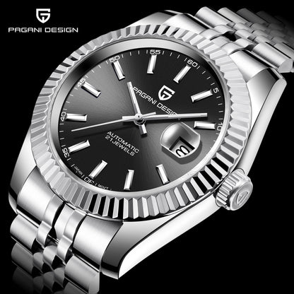 Relojes PAGANI DESIGN 2026 nuevos de lujo en oro y plata, relojes mecánicos para hombre, acero inoxidable, cristal de zafiro, reloj automático