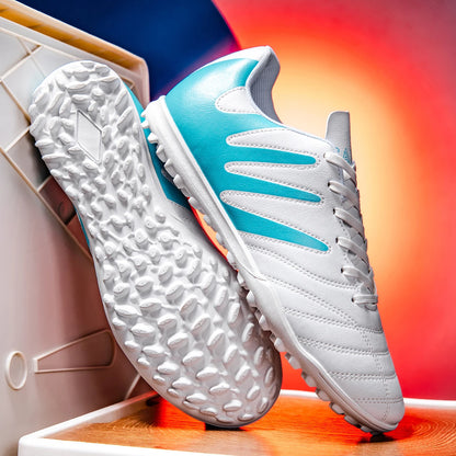 Chaussures de football Sport Essential TF Turf, tissu PU intégré, semelle en caoutchouc antidérapante, résistantes à l'usure, unisexes, décontractées.