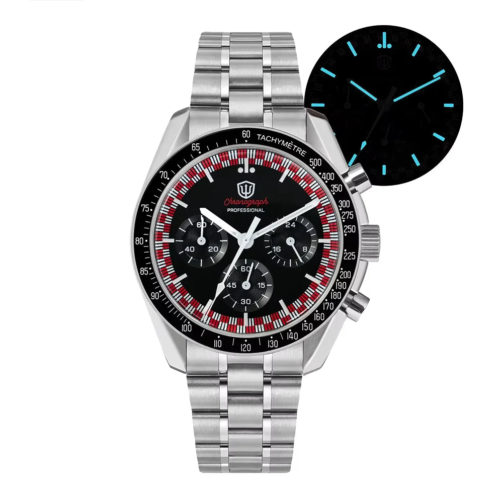 Watchdives New Wd1863 Quarz-Herrenuhr VK63 Chronograph Bubble-Saphirglas Wasserdicht 39Mm Stahl Top-Marke Luxus-Business-Uhr