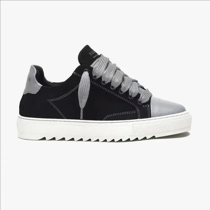 Chaussures de skate décontractées et respirantes pour hommes, semelle épaisse, baskets de sport polyvalentes, en toile grise denim imprimée, style spray, chaussures en toile