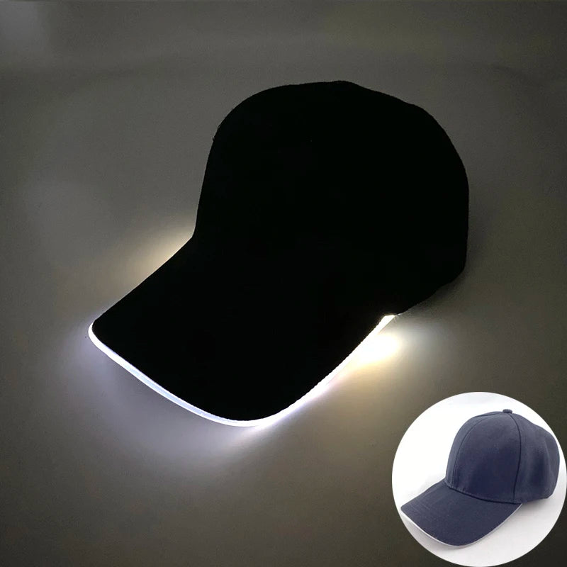 Cappellino da baseball luminoso fashion a LED, cappello hip-hop fluorescente per bar e club, per uomo e donna, DJ, danza, accessori e costume