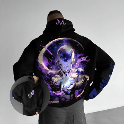 Felpa con cappuccio anime Dragon Ball Frieza da uomo e donna, hoodie pullover casual streetwear con stampa grafica, top moda primavera autunno