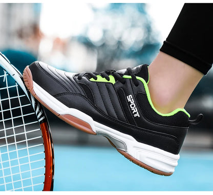 Zapatillas de tenis unisex transpirables para hombre y mujer, para deporte al aire libre, gimnasio, bádminton y voleibol