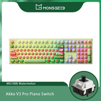 Akko MonsGeek MG108B Bun Wonderland kabellose mechanische Tastatur MOG-Profil RGB 108 Tasten Full Size Hot Swap USB / 2.4G / BT 5.0