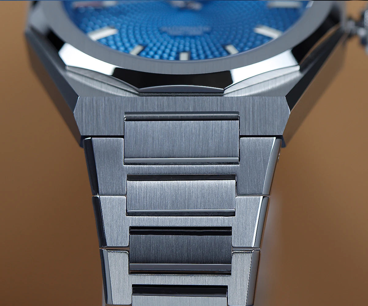 Cronos New Rhombus Perlage 39mm Dial PT5004 Miyota 90S5 See-through Caseback Men Automatic Wristwatches 10ATM Luminous
