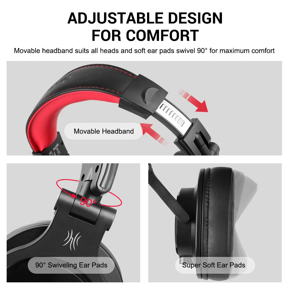 Cuffie DJ da studio cablate over-ear OneOdio con microfono – Headset per mixaggio e monitoraggio con driver da 40mm per gaming e registrazione