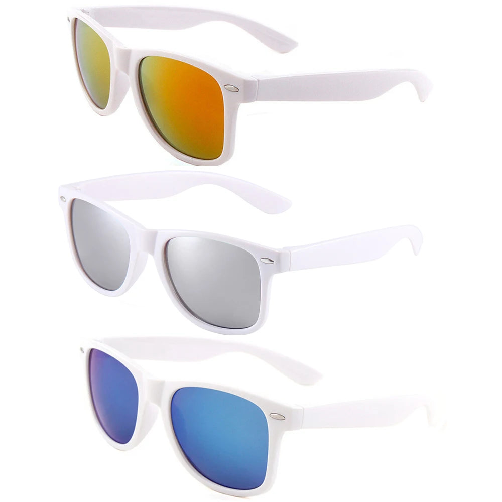 New Brand cool sunglasses New white pc frame Glasses Men Women Sun Glasses Sun Goggles Eyewear Unisex Sunglasses male female