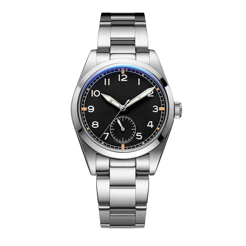 ADDIESDIVE 36mm Herren-Quarzuhr VH60 mit BGW9-Leuchtbeschichtung, Bubble-Mirror-Topfdeckelglas, 10Bar wasserdicht, Edelstahl-Uhr